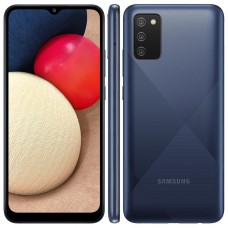 OFERTA DO DIA Celular Samsung Galaxy A02s Azul 32GB, Tela Infinita de 6.5", Câmera Tripla, bateria 5000mAh, 3GB RAM e Processador Octa-Core